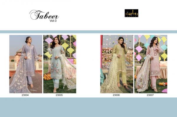 Rawayat Tabeer 3 Fancy Cotton Embroidery Pakistani Salwar